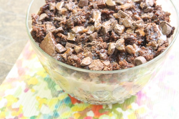 Rolo Brownie Trifle - My Chicken Fried Life