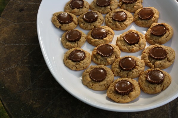 Peanut Butter Cookies with Reese's Cups - My Chicken Fried Life