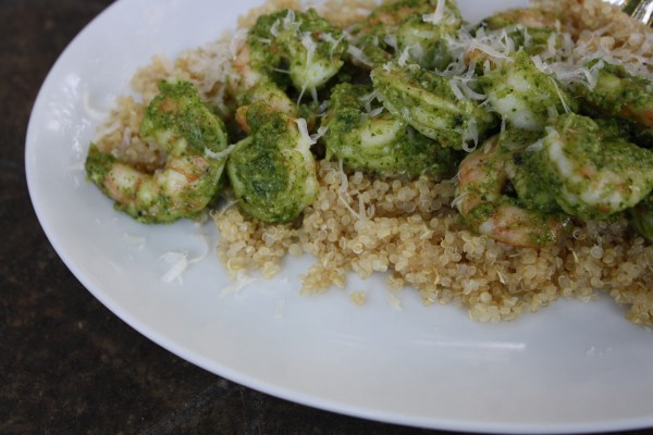 Pesto Shrimp with Quinoa  - My Chicken Fried Life