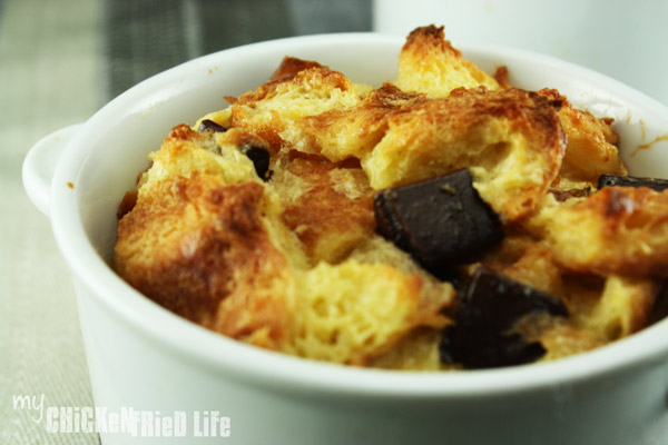 Chocolate Croissant Bread Pudding - My Chicken Fried Life