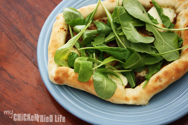 Bacon Jam and Arugula Pizza - My Chicken Fried Life