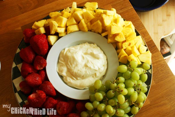 Marshmallow Fruit Dip - My Chicken Fried Life