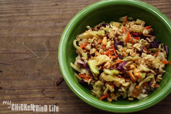 Asian Ramen Cabbage Salad - My Chicken Fried Life