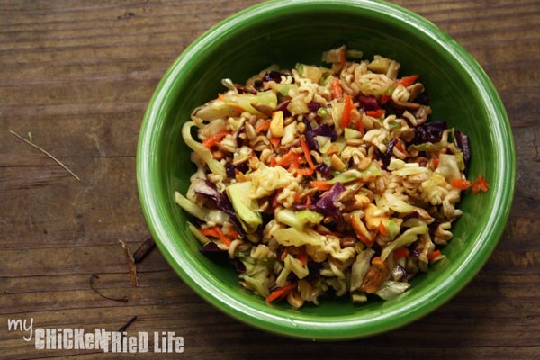 Asian Ramen Cabbage Salad - My Chicken Fried Life